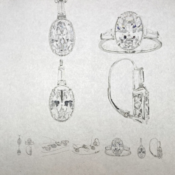 4 Piece Bella Luce White Diamond Simulant Jewelry Set - Picture 10 of 10